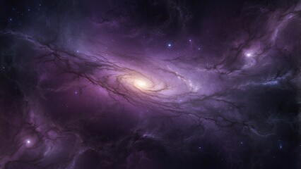 galaxy space wallpaper, in the style of dark violet and light violet, realistic usage of light and c