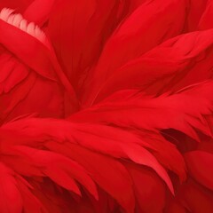  Stylish Red Soft Feathers Background