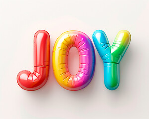 AI generated photo with inflatable color letters 