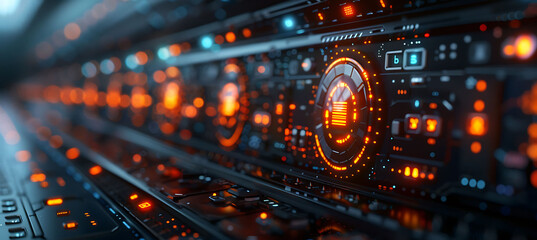 closeup of virtual server connections within the cloud showing detailed data streams and holographic interfaces Macro Photography and RealTime Eye AF highlight the intricate digital details