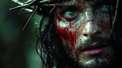Poster - A depiction of Jesus Christ with a crown of thorns.