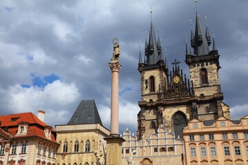 Sticker - Prague Old Town Square in Czech Republic