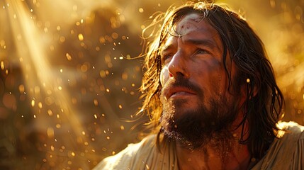 Poster - A serene depiction of Jesus Christ performing a miracle.