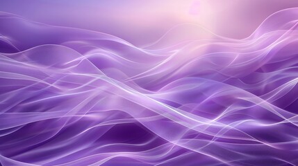 Poster - Abstract purple background with a smooth gradient, soft lines and curves, simple and elegant style, high resolution. Generative AI.