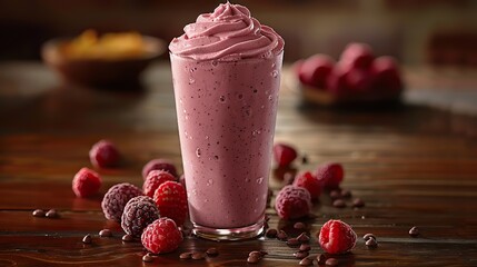 Wall Mural - A creamy vanilla and berry smoothie.