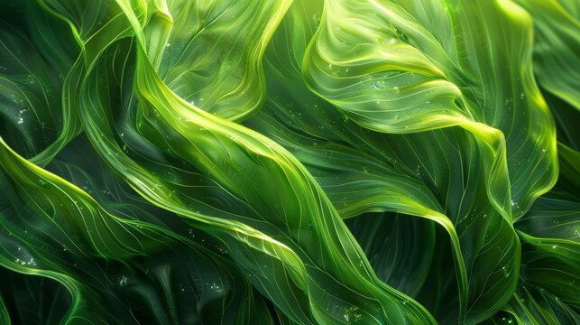 Swirling organic patterns, abstract ESG background, green energy, vibrant and dynamic, eco-friendly