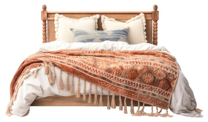 Wall Mural - PNG Bed furniture blanket cushion.
