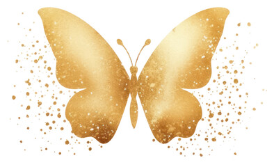 Wall Mural - PNG  Butterfly animal insect gold.