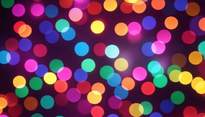 Wall Mural - Abstract defocused colored lights. Abstract sweet color pattern background lights defocused bokeh circle, texture design beach, vintage city Party light space.