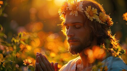 Canvas Print - An image of Jesus Christ praying in the garden.