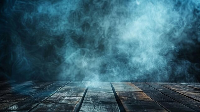 dark plank old surface retro wooden space empty interior with smoke wood desk background vintage rustic room design grunge texture abstract photography