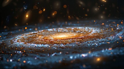 Poster - a beautiful shot of a spiral galaxy, with its arms winding gracefully.