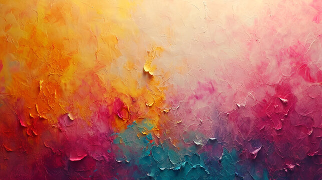An abstract painting showcasing vibrant colors and expressive brushstrokes.

