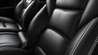 © Bijac - luxurious modern black leather car seat interior with elegant stitching details and comfortable headrest realistic 3d rendering