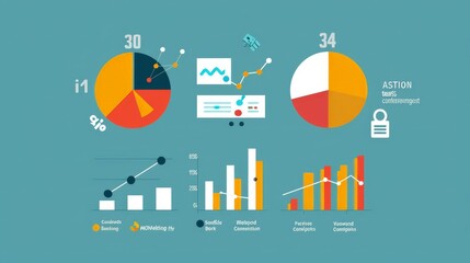 Wall Mural - Develop an infographic on the role of data in marketing. Show how companies use data for customer segmentation, targeted advertising, and campaign analysis.