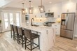 © Silvana - Experience the epitome of modern design in this American kitchen, featuring sleek white cabinets, state-of-the-art stainless steel appliances