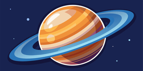 saturn planet isolated on transparent background cutout
