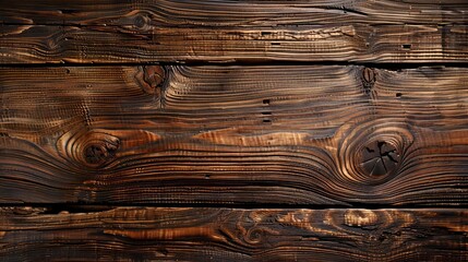 rich dark brown wooden texture background old rustic oak timber surface with natural grain and knots top view of weathered wood plank