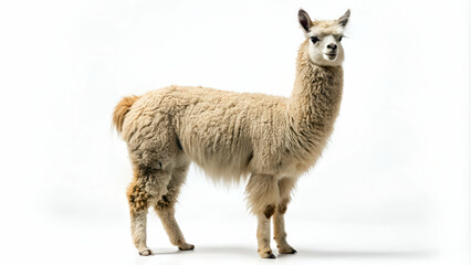 alpaca on white background