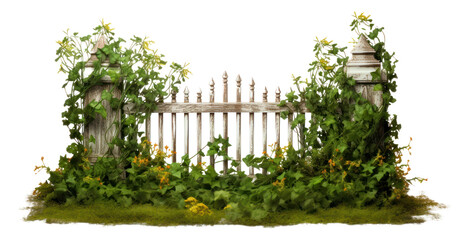 Wall Mural - PNG Garden fence outdoors nature.