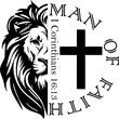© Mercy - Man of Faith lion face SVG, lion of Judah svg, Christian dad svg, religious shirt svg png