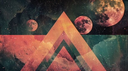 Leinwandbilder - Space background with planets, stars and nebula. Abstract background