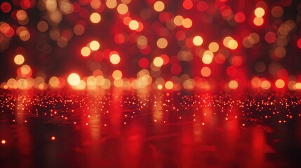 Poster - lights on a red background