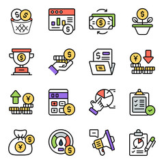 Poster - Pack of Start up Flat Icon

