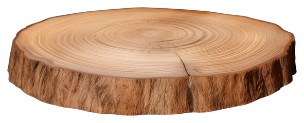 Sticker - PNG Circle disc platform podium wood tree furniture.