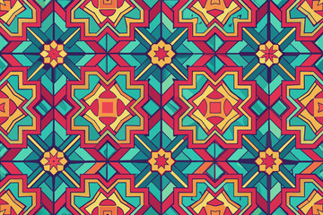 Poster - a colorful pattern with a blue background, #ERROR!