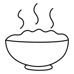 Wall Mural - Food bowl icon in trendy design

