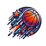 Basketball - retro, vintage design, transparent background, perfect to print sticker or t-shirt.