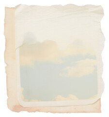 Canvas Print - png cloud ripped paper backgrounds painting text.