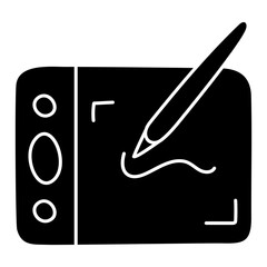 Sticker - Trendy design icon of pen tablet 

