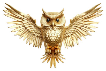 Sticker - PNG Owl animal gold bird.