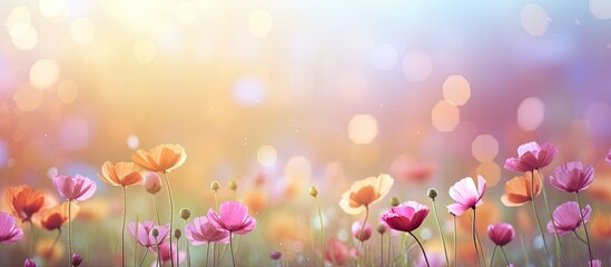 Aufkleber - Vivid and blurred garden backgrounds with copy space image.