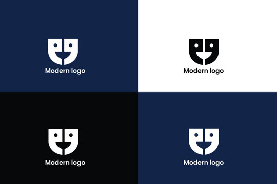smiling face icon, customer support icon logo, finance company logo, letter u company logo, icon, hangout icon logo