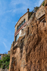 Wall Mural - detail of the typical rocks on which the famous village of Civita di Bagnoregio is built