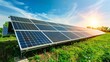 © Media Srock - Clean Renewable Energy Sun Shining on a Solar Panel.