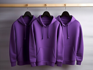 Wall Mural - Premium Hoodie mockup, fashionable hoodie on hanger, Clothing mockup, apparel hoodie mockup