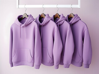 Canvas Print - Premium Hoodie mockup, fashionable hoodie on hanger, Clothing mockup, apparel hoodie mockup