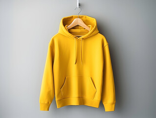 Wall Mural - Premium Hoodie mockup, fashionable hoodie on hanger, Clothing mockup, apparel hoodie mockup