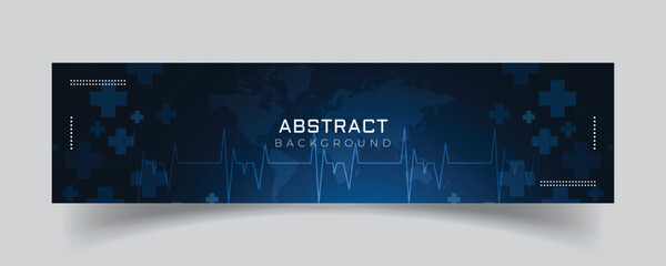 Wall Mural - linkedin banner abstract shiny technology background