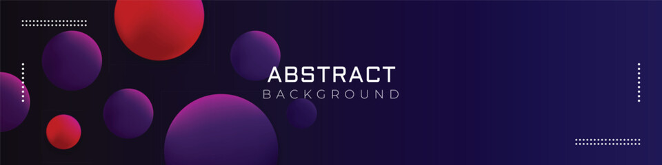 Wall Mural - linkedin banner design with buble and light background