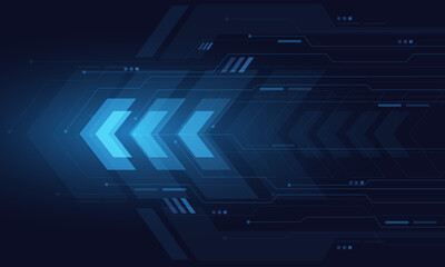 Poster - Abstract blue arrow speed technology dynamic geometric design modern futuristic creative vector