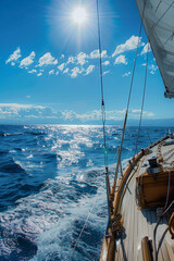 Wall Mural - Sunny day on a sailboat