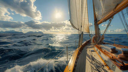 Wall Mural - Sunny day on a sailboat