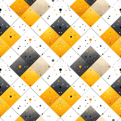 Wall Mural - Grey and yellow geometric pattern modern isolated on white background, png
