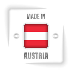 Fototapete - Made in Austria graphic and label.