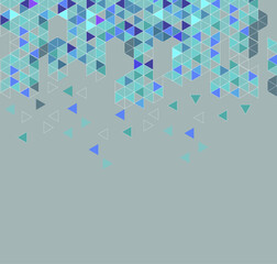 Poster - Geometric grey background with triangles